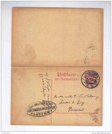 Entier Carte Postale Double Germania Belgien + TP Compl. LUTTICH 1917 - Censure Dito  -- LL / 591 - German Occupation