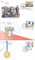 ISRAEL 2022 YEAR SET OF STAMPS & S/SHEETS FDC's SEE 7 SCANS - Brieven En Documenten