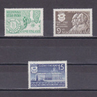 FINLAND 1950, Sc# 297-299, Architecture, Founding Of Helsinki, MH - Nuevos