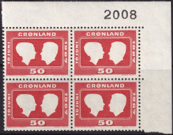 Greenland 1967 Sc 69  Upper Right Block MNH** - Ungebraucht