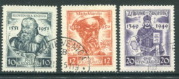 YUGOSLAVIA 1951 Medieval Writers  Used.  Michel 668-70 - Oblitérés