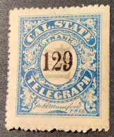 US Telegraph Stamps: California State Company 1874 Sc.5T7 RARE XF Mint* (USA Timbre Telegraphe - Télégraphes