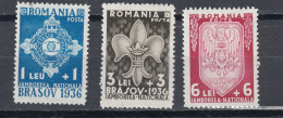 Romania 1936 Costumes MH Set - Unused Stamps