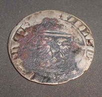 Ancienne Monnaie Sans Date 1/2 Réal D'argent Charles Quint Karolus 1506 -1520 - 1556-1713 Países Bajos Españoles