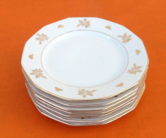 7 Assiettes  à Dessert  Porcelaine   Luf France   Diamètre : 180mm - Otros & Sin Clasificación