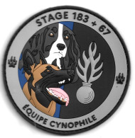 Ecusson PVC GENDARMERIE EQUIPE CYNOPHILE STAGE 183 + 67 - Politie & Rijkswacht