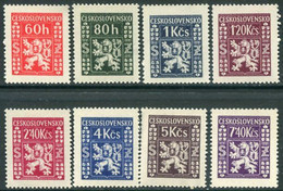 CZECHOSLOVAKIA 1947 Official Set Of 8 MNH / **.   Michel Dienst 9-15 - Official Stamps