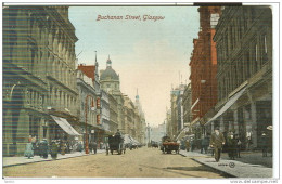 GLASGOW BUCHANAN STREET-CARD ILLUSTRATED, COLOR, USED, 1916, SMALL SIZE 9 X 14, - Lanarkshire / Glasgow