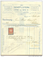 SCHIIFF & STERN,  WIEN, Handelsrechnung Vom 1. September 1906, Um Waren Zu Wohlen (Schweiz) Versenden, - Autriche