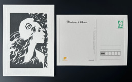 France 2023 Stationery Entier Ganzsache Marianne De L'Avenir Numéroté - Prêts-à-poster:Stamped On Demand & Semi-official Overprinting (1995-...)