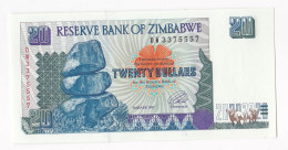 Zimbabwe 20 Dollars 1997, N° DW 3375557, Billet Neuf - UNC - Simbabwe