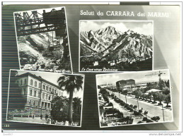 CARRARA DEI MARMI,  4 VEDUTE, B/N  VIAGGIATA  1956, - Carrara