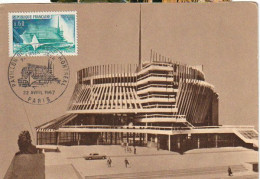 FRANCE. Expo Montreal. Pavillon De La France. Carte Maximum Paris 1967 - 1967 – Montreal (Canada)
