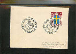 SVEZIA SVERIGE - STOCKHOLM - 1958 - BARNENS DAG - CHILDREN'S DAY - Covers & Documents