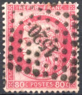 [O SUP] N° 57, 80c Rose, Excellent Centrage - Superbe Obl 'PC1520' Hierson - 1871-1875 Ceres