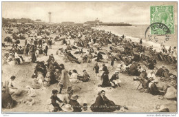 _5pk-831: BEACH, NORTH OF YETTY GREAT YARMOUTH    ...½p: 1931> Antwerp .. - Great Yarmouth