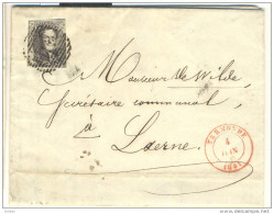 _ik086: N° 3  ( Rechts Ingesneden): 17Ls: 114: TERMONDE 4 JUIN 1851 > Laerrne : Besteld Door WETTEREN ( Volledige Brief) - 1849-1850 Médaillons (3/5)