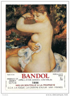 Etiquette BANDOL 1996 - Série Renoir :  Après Le Bain - - Arte
