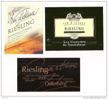 Etiquettes  Riesling  Producteurs De Ribeauvillé, Les Vignerons De Sigolsheim Et Osterberg -  2000 - - Riesling