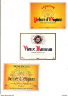 3 Etiquettes Vin De Trilles à Maureilhan: Pelure D'Oignon Rosé, Vieux Hameau Et Rosereine Vin Tuilé - - Verzamelingen, Voorwerpen En Reeksen