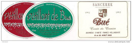 Etiquettes Vin De SANCERRE 1992, Bué Cuvée Du Comice 21,22/08/1993 Amitié Franco- Hollandaise Et Pétillant - - Verzamelingen, Voorwerpen En Reeksen