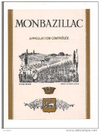Etiquette  MONBAZILLAC, Appellation Conrôlée - Imp Gensay Et Pichot - - Monbazillac