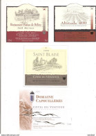 4 étiquettes Côtes Du Ventoux 2000 Oustau De Bélézy 360 M, Altitude 400,Saint Blaise, Capouillères - - Côtes Du Ventoux