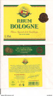 Etiquette Décollée RHUM BOLOGNE - Agricole - Sté Agricole, Basse Terre - GUADELOUPE - Médaille Or 2017 - - Rhum