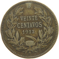 CHILE 20 CENTAVOS 1913  #MA 025220 - Chile