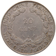 INDOCHINA 20 CENTS CENTIMES 1930  #MA 068454 - French Indochina