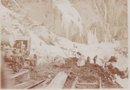 Magland * RARE Photo Circa Vers 1900 * Locomobile , Passage Difficile , 2 Ponts à Construire Sur Torrents * 11x8.2cm - Magland