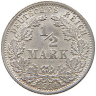 KAISERREICH 1/2 MARK 1914 A WILHELM II. (1888-1918) #MA 006096 - 1/2 Mark