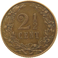 NETHERLANDS 2 1/2 CENTS 1904 WILHELMINA 1890-1948 #MA 101019 - 2.5 Centavos