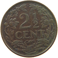 NETHERLANDS 2 1/2 CENT 1929 WILHELMINA 1890-1948 #MA 067243 - 2.5 Centavos