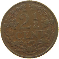 NETHERLANDS 2 1/2 CENT 1916 WILHELMINA 1890-1948 #MA 067236 - 2.5 Cent