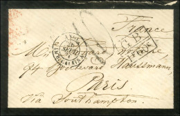 Lettre De Jacmel Pour Paris Assiégée. Au Verso, Càd JACMEL. Au Recto, Marque D'échange GB / 1F60c Et Càd D'entrée ANGL / - Oorlog 1870