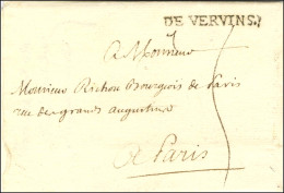 DE VERVINS. (L N° 2a) Sur Lettre Sans Texte Daté Du 14 Avril 1759 Pour Paris. - SUP. - R. - Andere & Zonder Classificatie