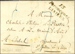 13 / Fervacques / LISIEUX Sur Lettre Avec Texte Daté 1827 Pour Loches. - TB / SUP. - R. - Otros & Sin Clasificación