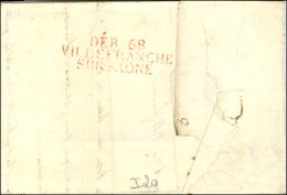 DEB 68 / VILLEFRANCHE / SUR-SAONE Rouge Sur Lettre Avec Texte Daté 1816. - SUP. - R. - Otros & Sin Clasificación