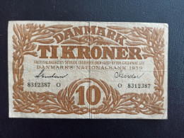 Billet Danemark 10 Kroner 1939 - Danemark
