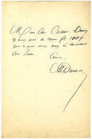 DUMAS Alexandre Père (1802-1870), écrivain Et Homme De Théâtre. - Andere & Zonder Classificatie