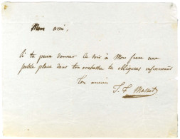 MASSET Nicolas Jean-Jacques (1811-1903), Violoniste Et Chef D'orchestre. - Sonstige & Ohne Zuordnung