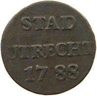 NETHERLANDS UTRECHT DUIT 1788  #MA 100979 - Monnaies Provinciales