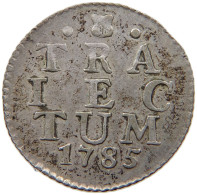 NETHERLANDS UTRECHT 2 STUIVERS 1785  #MA 003583 - Provinciale Munten