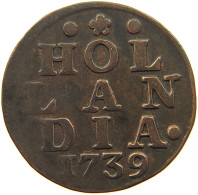NETHERLANDS HOLLAND DUIT 1739  #MA 100981 - Provinzen