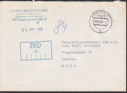 Leipzig,  R2 ZKD-St -B- 9.1.89  Abs. Geräte- Und Reglerwerk - Lettres & Documents