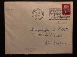 LETTRE M DE CHEFFER 0,40 ROULETTE Provenant D'un Distributeur OBL.MEC.12-7 1970 45 ORLEANS GARE LOIRET Son Parc Floral - 1967-1970 Marianne De Cheffer