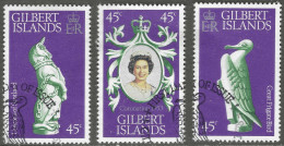 Gilbert Islands. 1978 25th Anniversary Of Coronation. Used Complete Set. SG 68-70 - Gilbert- Und Ellice-Inseln (...-1979)