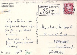 DANEMARK N° 421 S/CP DE COPENHAGUE/13.8.63 POUR LA FRANCE - Covers & Documents
