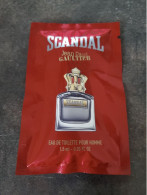 Echantillon Tigette - Perfume Sample - Scandal Homme De Jean Paul Gaultier - Echantillons (tubes Sur Carte)